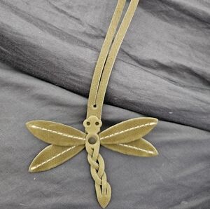 Rare NWOT Portland Leather Olive/Green Dragonfly